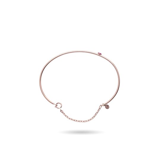 Pulsera Rubinia Mujer in Oro rosa Rubino 0.05 Ct BR356RRB-M - BR356RRB-M